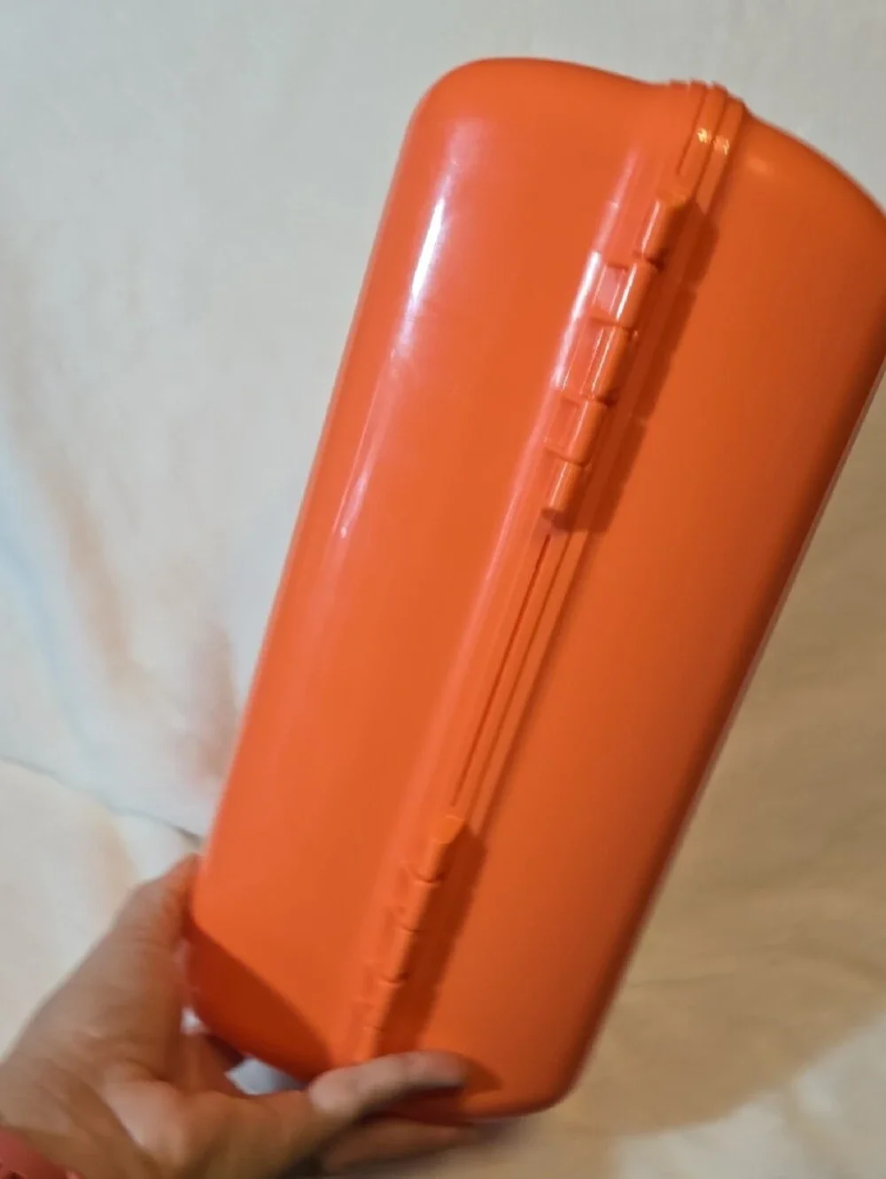 Caboodles Orange Retro Cosmetic Carry Case with White Handle